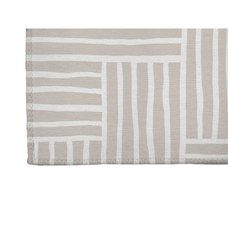 Grid Puz Non-Slip Outdoor Rug, Runner 2'6" x 8'