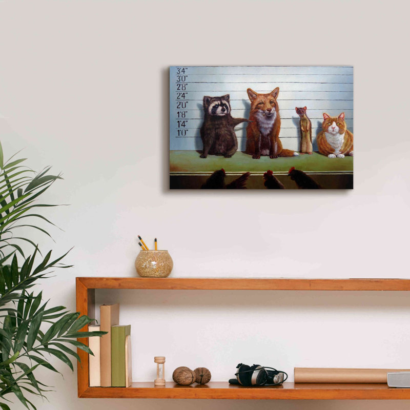 " Usual Suspects " by Lucia Heffernan, 12" H x 18" W