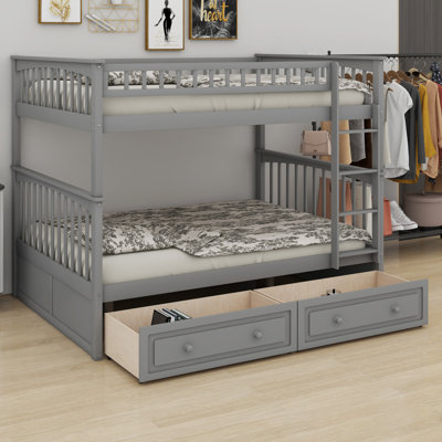 Bunk Bed With Drawers, Convertible Beds