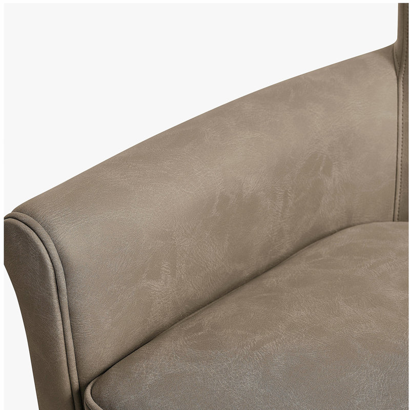 Fauteuil d'appoint pivotant en similicuir Westly , Taupe