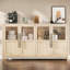 Storage Cabinet With Glass Doors,multifunctional Accent Storage Cabinet Table