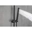 Douche à main 59 pouces avec construction et tête réglable en noir mat