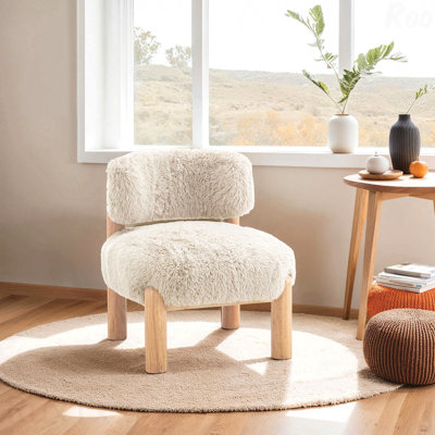Chaise d'appoint de style contemporain avec dossier courbé en bois pour les patios extérieurs