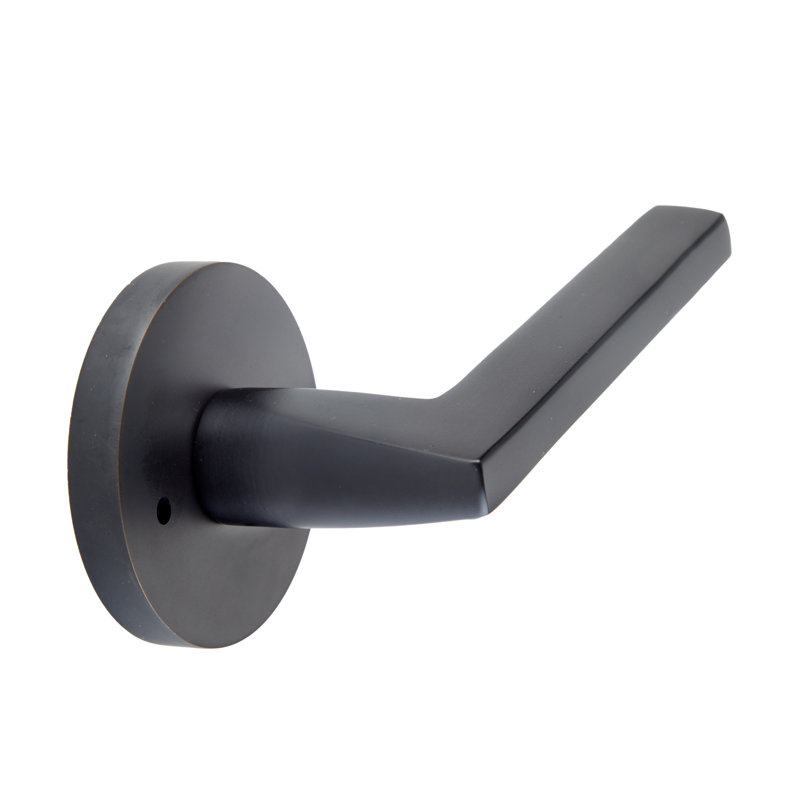 Bravura 839-6 Delray Privacy Lever on Round Contemporary Rose in Oil Rubbed Bronze
