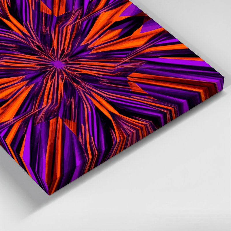 «Op Art 18», art mural sur toile mauve, 12" H x 18" W