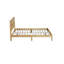 Wooden Bed With Rattan Headboard