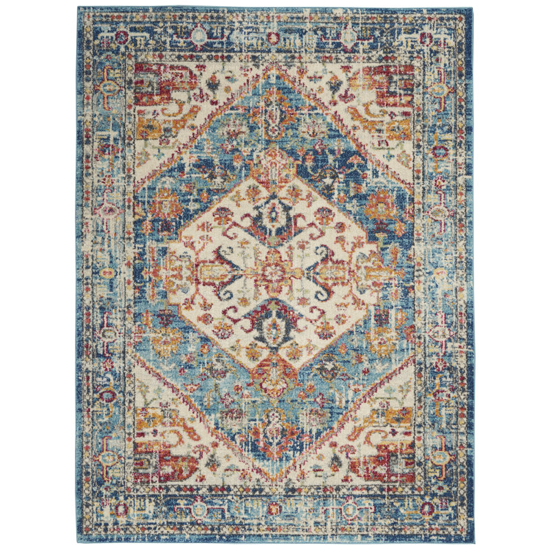 Tapis ivoire traditionnel Augusta, Rectangle 5 pi 3 po x 7 pi 3 po