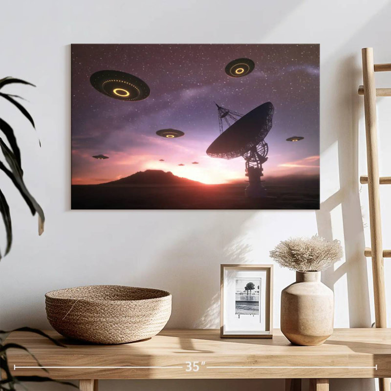 Kelan Alien Spaceships, 16" H x 24" W