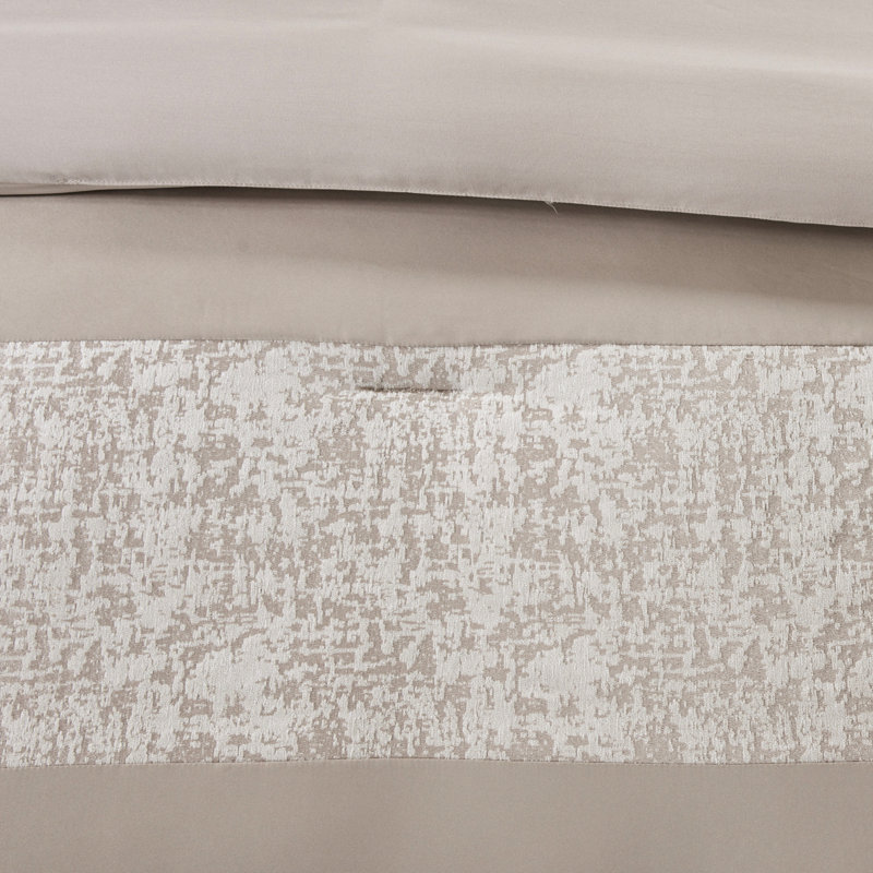 Très grand lit en chenille de luxe - taupe 7 pièces