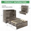 Lit escamotable double Wilkinson Farmhouse avec grand tiroir de rangement et station de recharge, gris-2137071164