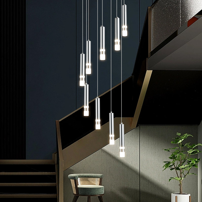 Luminaire suspendu moderne à DEL à intensité variable et hauteur réglable pour le salon, la chambre à coucher et la salle à manger