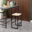 Set Of 2 Backless Bar Stools For Kitchen Counter Paper Rope Woven Dining Chairs For Home & Kitchen (Paper Rope Backless)
