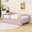 Twin Upholstered Daybed with Pop Up Trundle-608893599