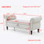 Banc avec 1 coussin et tabouret de rangement rectangulaire en velours-1599847174