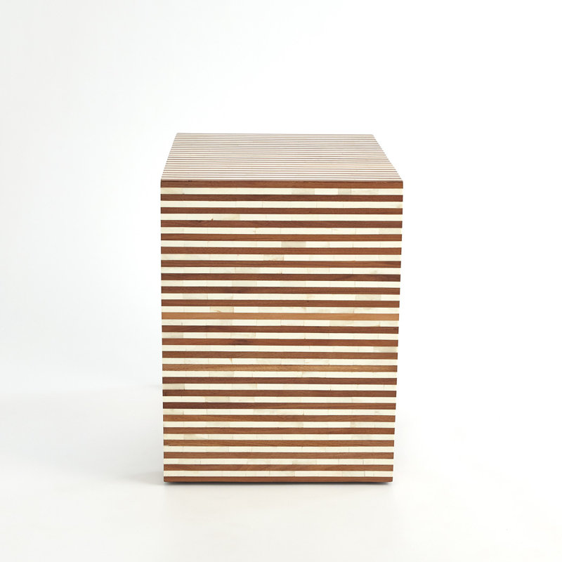 Sienna Nesting End Table-Walnut/Bone-Lg