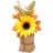 10 " H Faux Plant Solid Wood