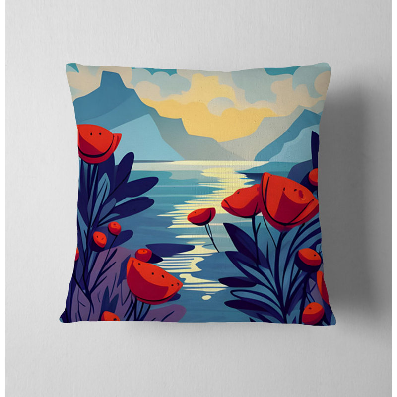 Throw Pillow, 16"H x 16"W, Pillow Cover Only - No Insert