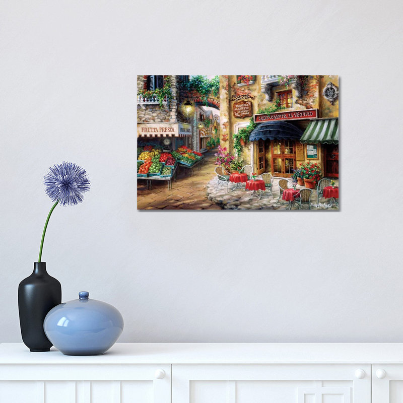 Buon Appetito - Wrapped Canvas Print, 30.48 cm H x 45.72 cm W, Black Framed