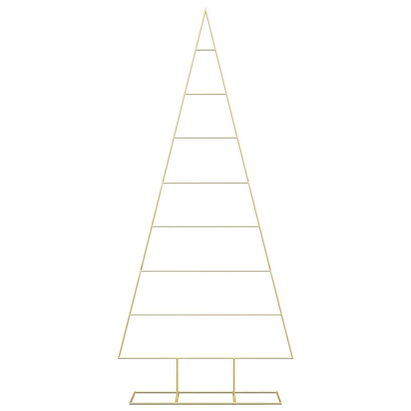  Metal Christmas Tree with Stand steel, 6.89' H, Gold