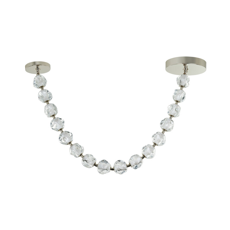 Luminaire suspendu à 1 lumière DEL Jackie, Nickel poli
