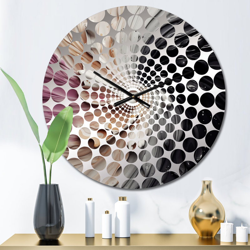 Burlands - Horloge murale peinture abstraite, Petit