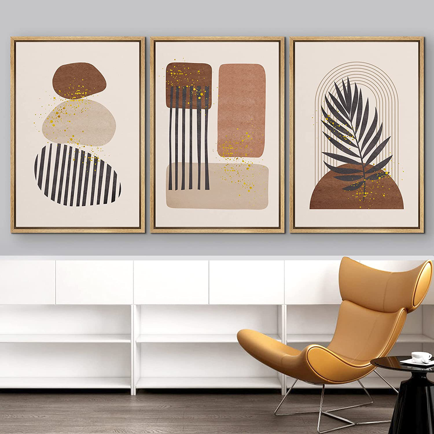 https://assets.wfcdn.com/im/79805937/compr-r85/2285/228521281/idea4wall-framed-canvas-print-wall-art-set-geometric-mid-century-pastel-polygon-tropical-leaf-abstract-shapes-illustrations-modern-art-nordic-for-living-room-bedroom-office-framed-on-canvas-3-pieces-print.jpg