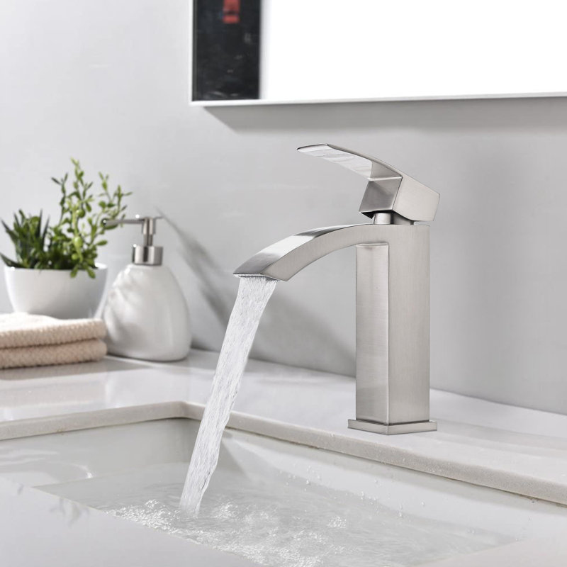 Single-Hole Single-handle Bathroom Faucet, Brushed Nickel