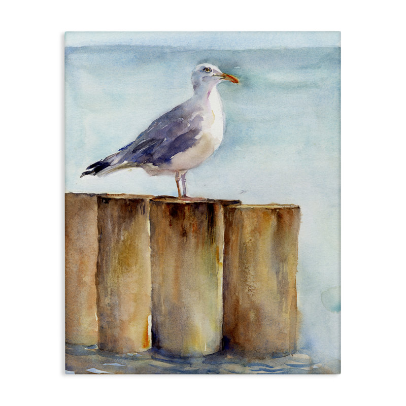  Art mural sur toile, "Seagull's Perch" par John Keeling, H 48 po x l 36 po