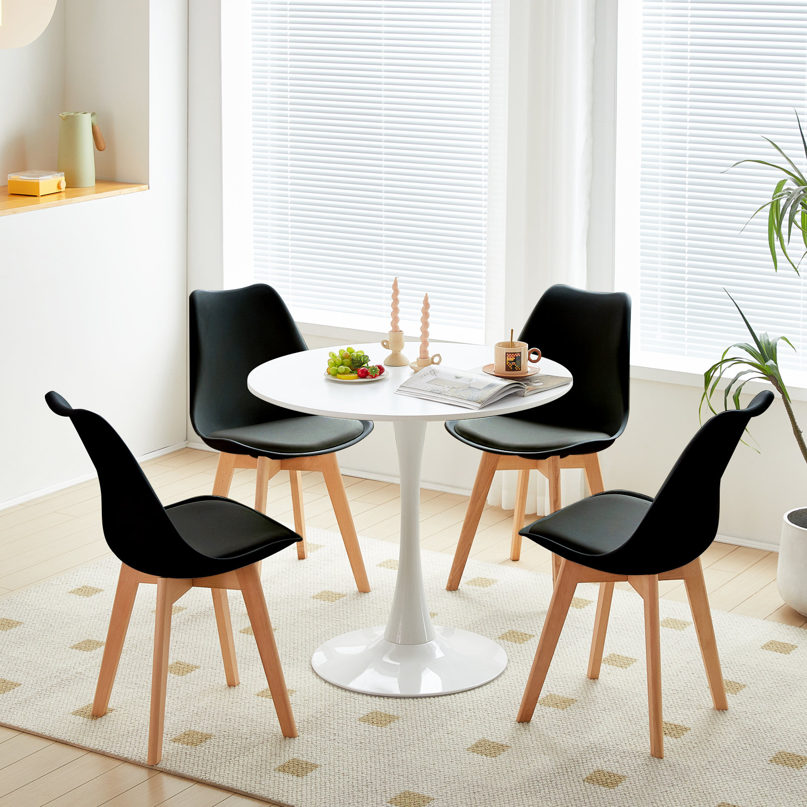 George Oliver Wayfair White Table And Chairs Room Table George