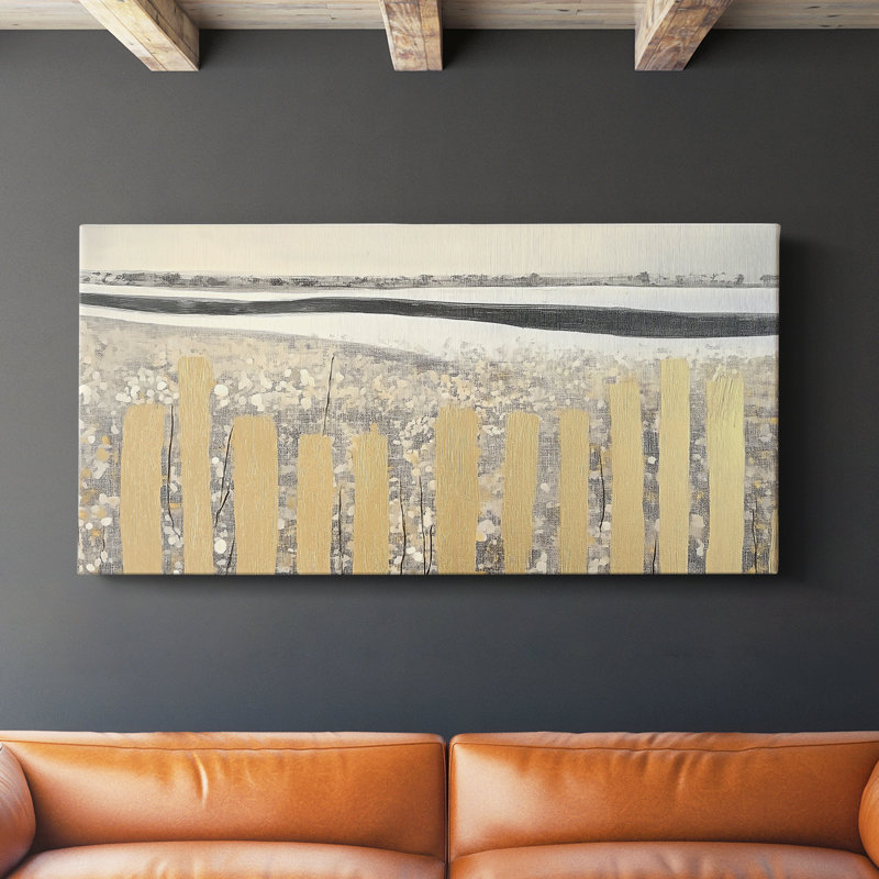 Toile tendue abstraite Seris 6 # Lxxxiv-Gallery, H 16 po x l 32 po