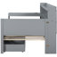 Lit de jour simple gris avec bureau et tiroir - construction en pin pour plus de stabilité et 3 tiroirs de rangement spacieux-121098367-121098366