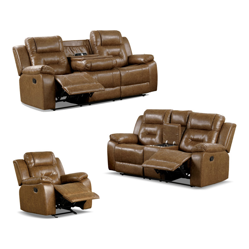 Ensemble de canapé Maisah, 3 Pcs: Chair, Loveseat, Sofa