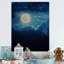 Pleine lune dans le ciel nocturne nuageux III - photographie sur toile-59282934-59282938