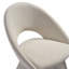 Chaise de salle à manger rembourrée moderne à dossier courbé et crème - Ensemble de 2
