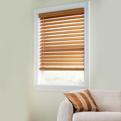Alaira 2.5 " Room Darkening Cordless Faux Wood Blind