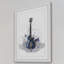 « guitare bleue sans texte » par marie réveillon pharand, reproduction d’art encadrée-18098042