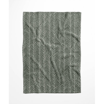 Chevron Block Velveteen Fleece Blanket