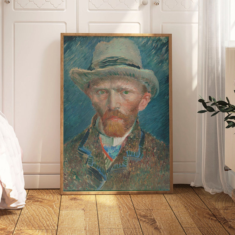Self-Portrait With Grey Felt Hat 1887 by Vincent Van Gogh - No Frame Print, 29cm H x 21cm W