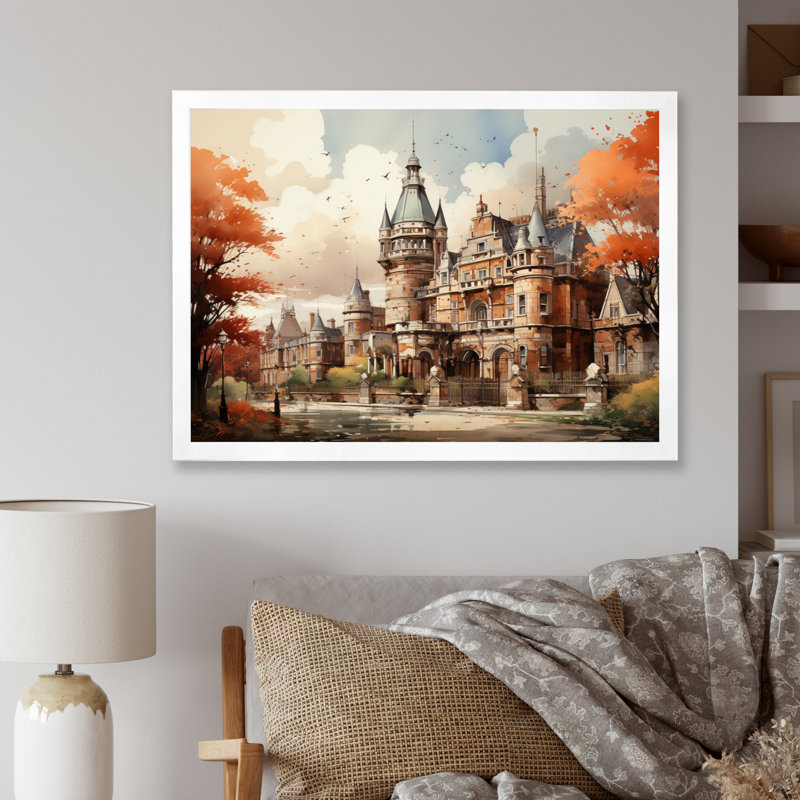 Irlande Dublin Castle Extremely I, Cadre simple blanc, H 30 po x l 40 po x P 1,5 po