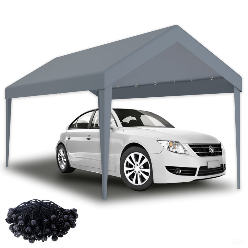 Carport Replacement Canopy Cover, Waterproof & UV Protected Tarp With  Elastic Buckles Suit For Garage Shelter, Frame Is Not Included