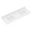 Quartz Stone 60" Rectangular Double Sink Vanity Top In Grain White With Undermount Ceramic Sink