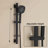 Modern Dual-Function Bath Tap Set,Includes a 3-function Hand Shower,Wall Mounted Rainfall Shower Fixtures with Piano Keys-118318681