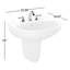 Supreme® Vitreous China U-Shaped Wall Mount Bathroom Sink with Overflow-4725238-3849987