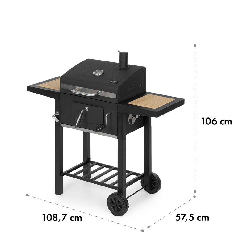 Klarstein 108.7cm W Barrel Charcoal Grill