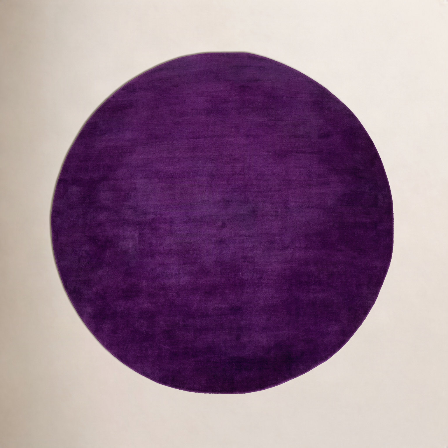 Clio Hand-Woven Cream Wool Rug, Round 10'
