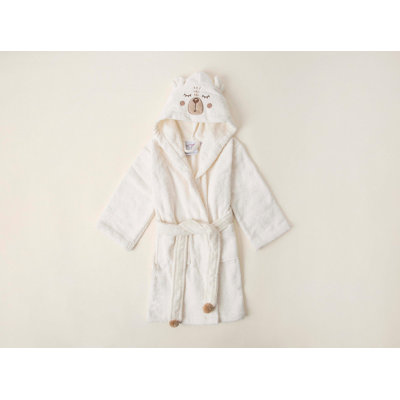 100% coton peignoir au-dessus du genou avec poches et capuche pour enfants