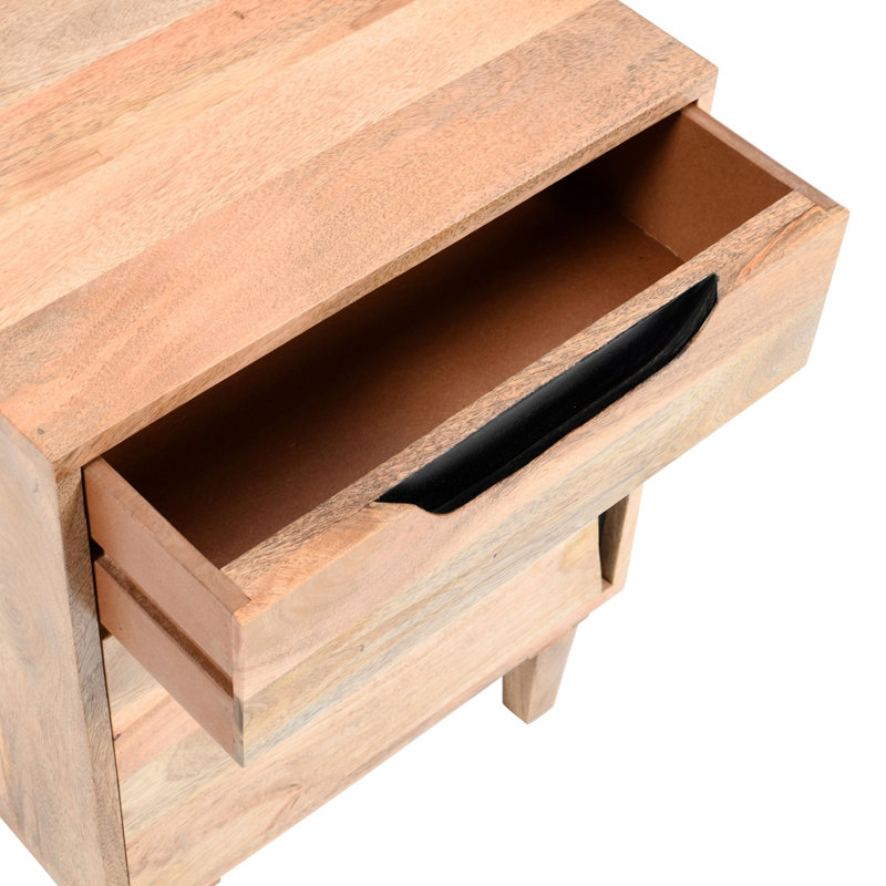 Table de chevet en bois naturel