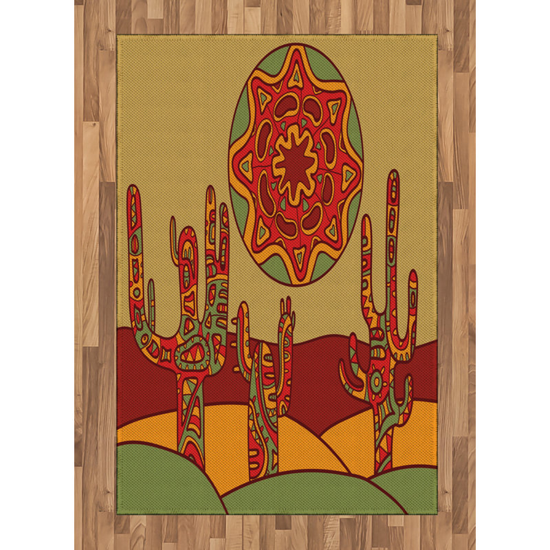 Tapis décoratif Tribal, Rectangle— 4 pi x 5 pi 8 po