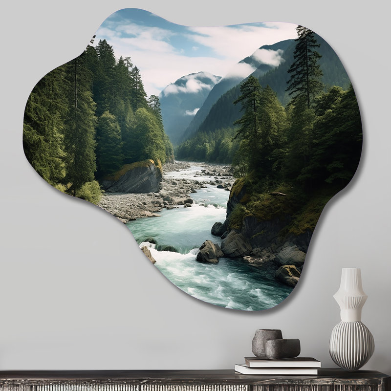 Gwinevere - Décoration murale asymétrique en métal Washington, sculpture murale en métal nuage, H 28 po x l 25 po