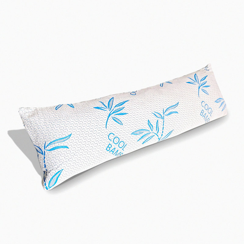 BambooCool Body Pillow - Adjustable Memory Foam Pillow for Sleeping, Hypoallergenic & Washable Cover, Cooling Shredded Foam, Body Size Rayon Pillow